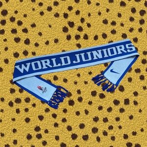 2012 World Juniors Championship Alberta Canada Event Scarf Blue Canada